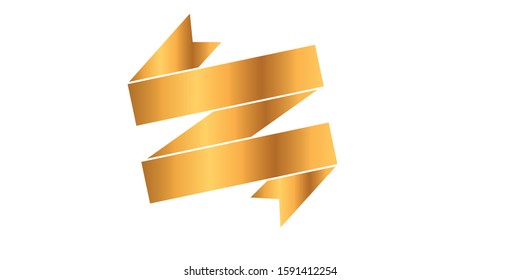 Vector illustration of gold ribbon