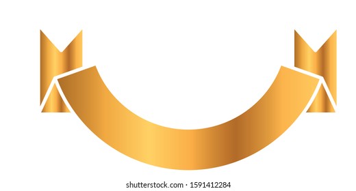 Vector illustration of gold ribbon