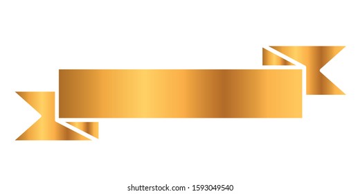 Vector illustration of gold ribbon