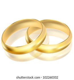 Vector illustration of gold rings