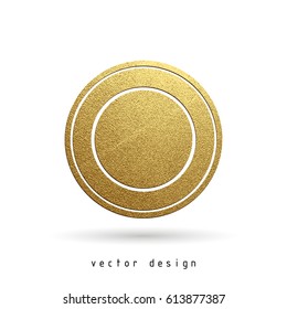 Vector illustration. Gold rubber stamp. Luxury golden vintage border.