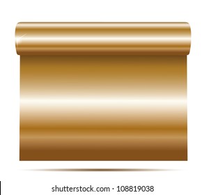 Vector illustration of gold scroll