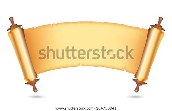 Vector Illustration Gold Scroll Law Stock Vector (royalty Free) 184758941