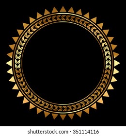 Vector illustration of gold seal