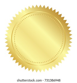 Vector illustration of gold seal - Shutterstock ID 731386948