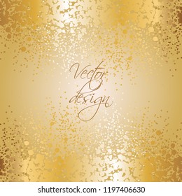 Vector illustration of Gold sequins on a gold background. Abstract background.