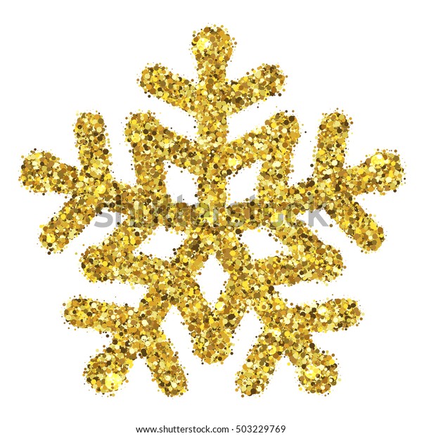 Vector Illustration Gold Snowflake Stock Vector (Royalty Free) 503229769