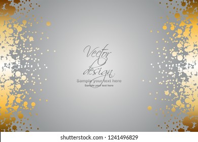 Vector illustration of Gold sparkles on a gray background. Vector design