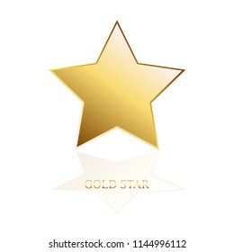 Vector illustration of Gold star.