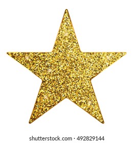 Vector illustration of gold star