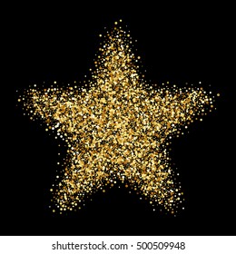 Vector illustration of gold star