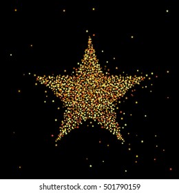 Vector illustration of gold star