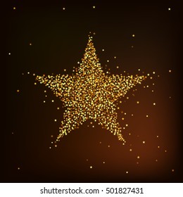 Vector illustration of gold star