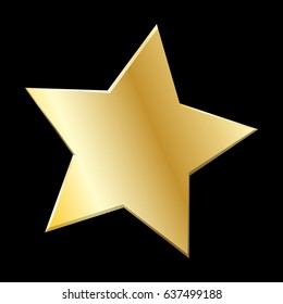 vector illustration of gold star
