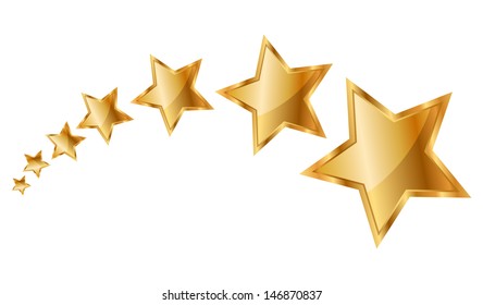 Vector Illustration Gold Stars