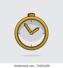 Vector illustration of gold watch
