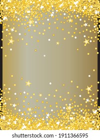 Vector illustration of golden background. Symbol of wallpaper and invitation card.