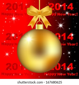 vector illustration of golden ball on black background