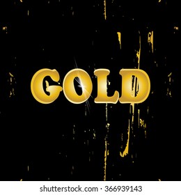 Vector illustration golden and black background