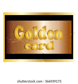 Vector illustration golden and black business card 