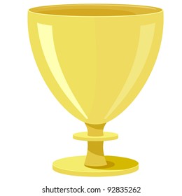 Vector illustration of a golden bowl