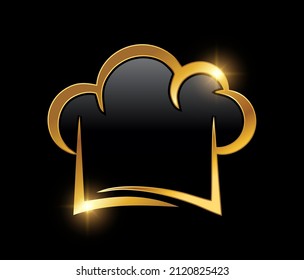 A vector illustration of Golden Chef Hat Vector Illustration 