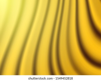 Vector illustration. Golden closed curtains background