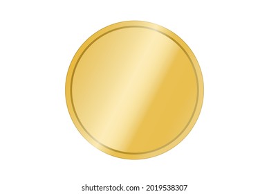 Vector Illustration Golden Coin Reflection Stock Vector (royalty Free 