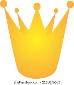 Ilustración vectorial de una corona dorada