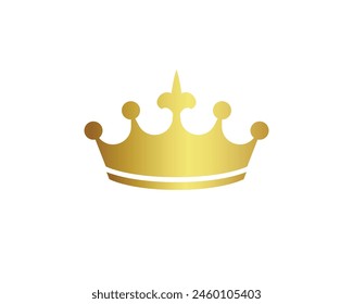 A Vector Illustration of Golden Crown Logo Sign