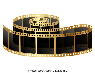 Vector illustration of golden film