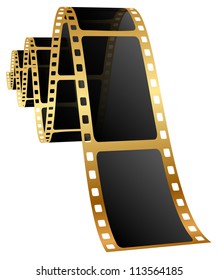 Vector illustration of golden film