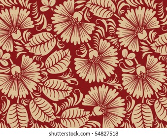 Ilustración vectorial de las flores doradas