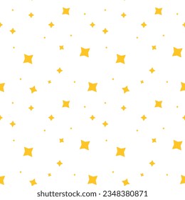 Ilustración vectorial del patrón estrella dorado de cuatro puntas.