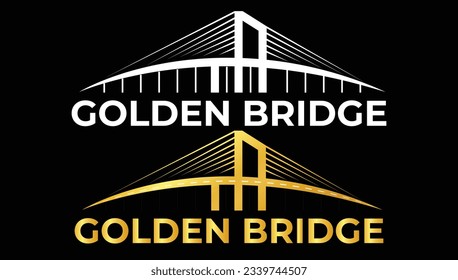 Vector Illustration Of A Golden Gate Bridge Icon. Royalty Free
