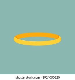 Vector Illustration Of Golden Halo Angel Ring