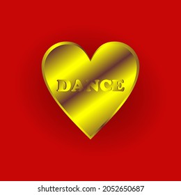 A vector illustration of a golden heart, a symbol of sincere love, perfect for gifts for loved ones, for wall decoration, and more.

