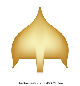 Vector illustration of Golden helmet