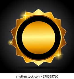 Vector Illustration of Golden Label 