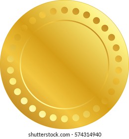 Vector Illustration of Golden Label Icon
