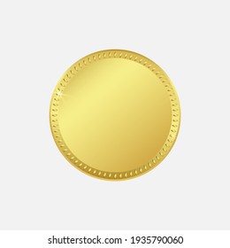 Ilustración vectorial de medalla de oro, insignia, sello