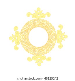 a vector illustration of a golden pattern design