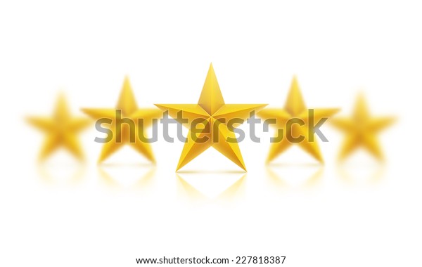 Vector Illustration Golden Realistic Stars Effect Stock Vector (royalty 