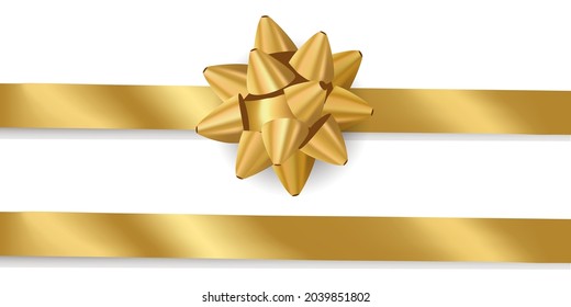 Vector illustration of golden ribbon