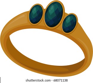 Vector illustration of  golden ring.