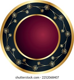 Vector illustration of Golden seal on a black background
