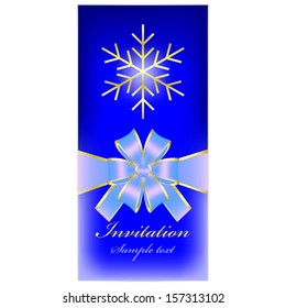 Vector illustration of golden snowflakes 1 
