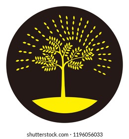 
vector illustration of the golden tree