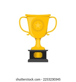 vector illustration of golden trophy