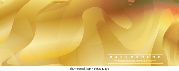 Vector illustration of golden yellow background Wave pattern and gradation. eps 10